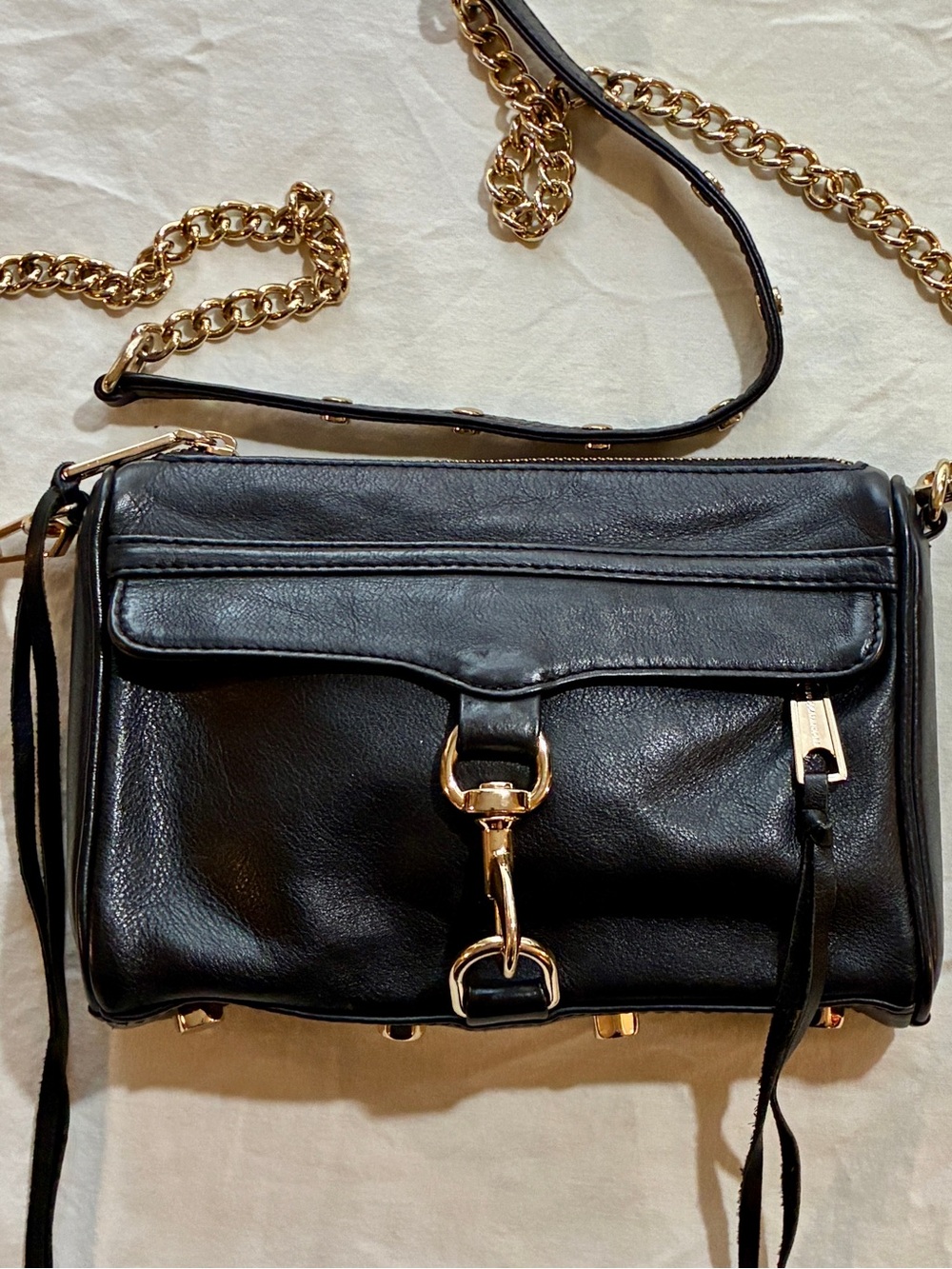 Rebecca Minkoff Mini M.A.C. (Morning After Clutch) in Black Leather